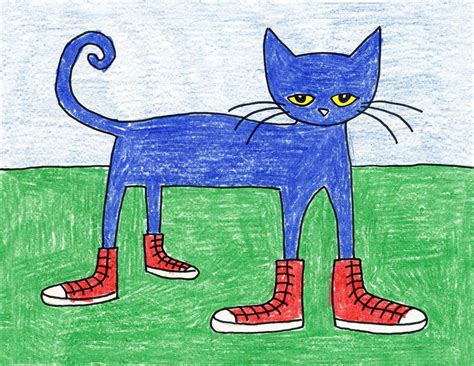 Draw Pete the Cat | Pete the cat art, Pete the cat, Kids art projects