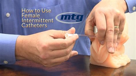 How To Use A Female Intermittent Urinary Catheter - YouTube