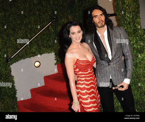 Katy Perry and Russell Brand arriving at the Vanity Fair Oscar Party 2010, held at the Sunset ...