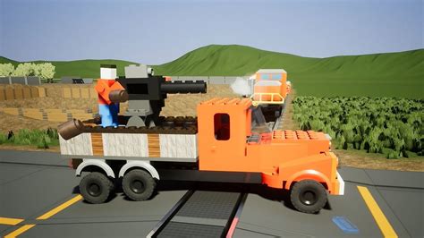 LEGO GUN TRUCK VS TRAIN!!! Brick Rigs - YouTube