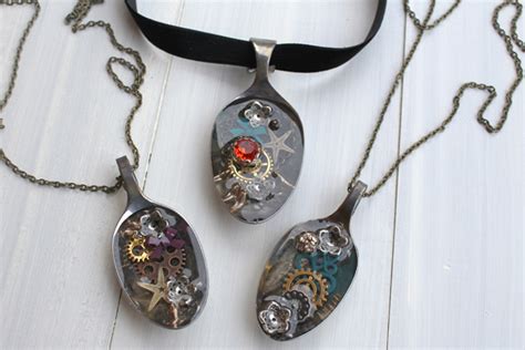 Trinket Spoon Jewelry Resin Necklace DIY - Resin Crafts Blog