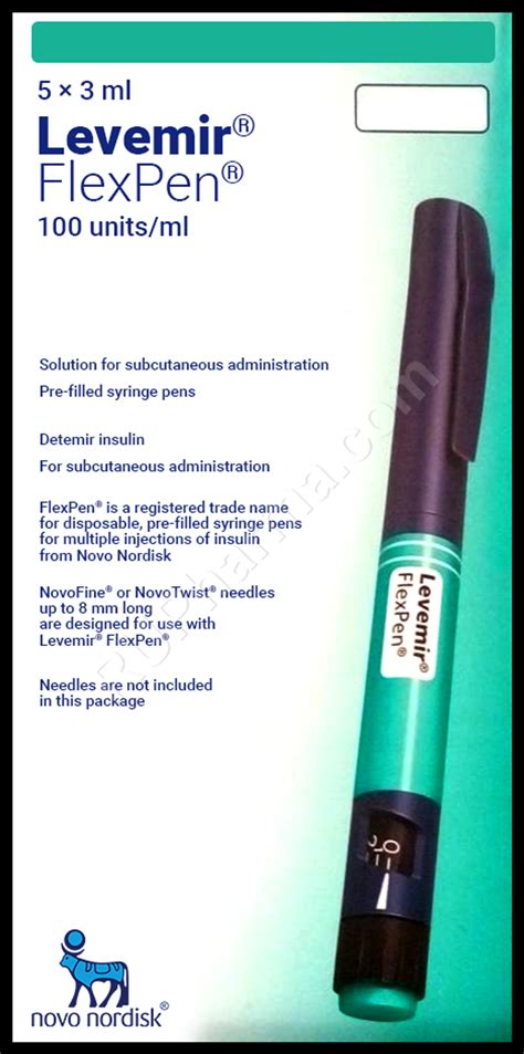 Buy LEVEMIR FLEXPEN® (Insulin) 100UI/ml, 3ml/pen (5pens)