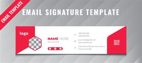 Modern e-mail signature design template, Corporate Email signature ...