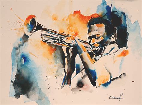 Miles Davis | Jazz painting, Miles davis art, Jazz art