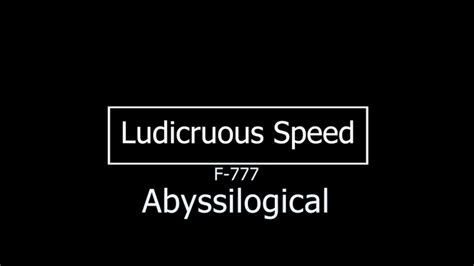 F-777 - Ludicrous Speed - YouTube