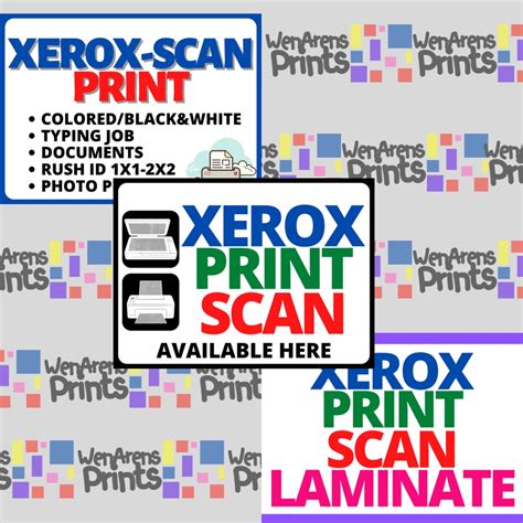 Xerox Print Scan Available here Laminated PVC Waterproof Sticker Sign Signage a4 size | Shopee ...