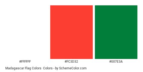 Madagascar Flag Colors » Country Flags » SchemeColor.com