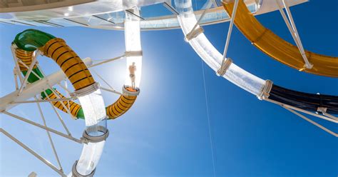 The giant water slides on Royal Caribbean's new Symphony of the Seas