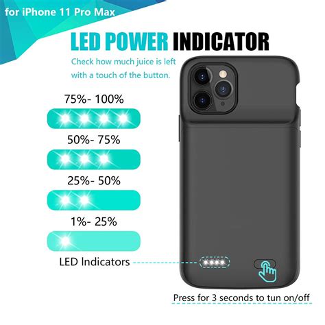 iPhone 11 Pro Max Battery Case 5000mAh – Black | Aus Power Banks