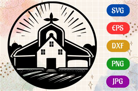 Farm | Silhouette Vector SVG EPS DXF PNG Graphic by Creative Oasis ...