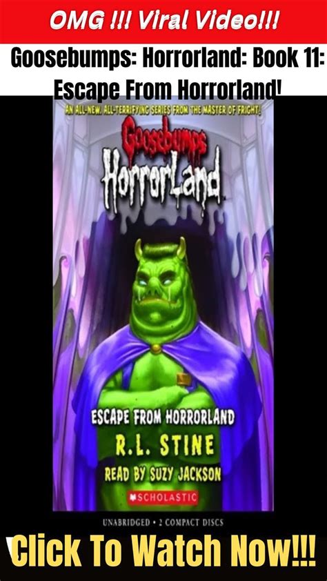 Goosebumps: Horrorland: Book 11: Escape From Horrorland! in 2022 | Goosebumps, Audio books, Books