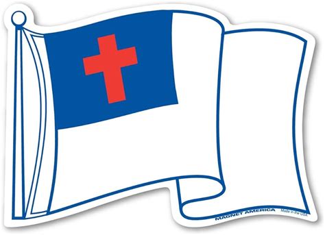 An Illustration Of The Christian Faith Flag White Flag With Red - Clip Art Library