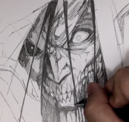 에렌 거인화 그려주세요! 진격의 거인 재구성 그리기 Attack On Titan Eren Drawing