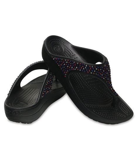 Crocs Black Slippers Price in India- Buy Crocs Black Slippers Online at ...