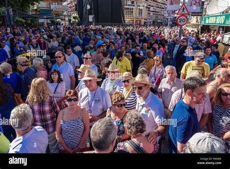 Benidorm, Spain. 10th November, 2015. crowds of tourists and locals ...