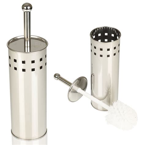 Stainless Steel Bathroom Toilet Brush & Holder Cleaning Set Free Standing Home | eBay