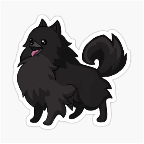 "Black Pomeranian" Sticker by woodysnightmare | Redbubble