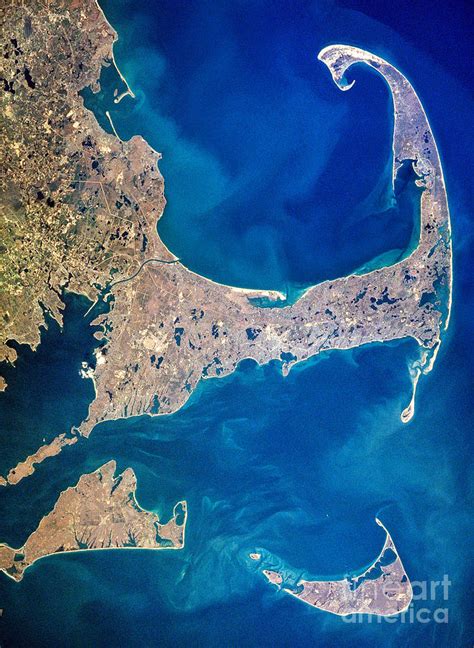 Cape Cod and Islands Spring 1997 view from satellite Photograph by Matt Suess - Fine Art America