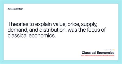 Classical Economics | AwesomeFinTech Blog