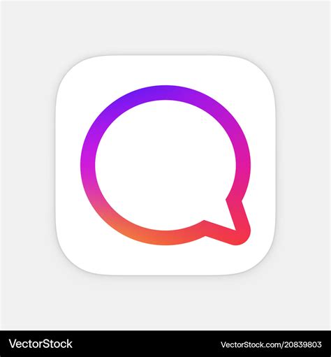 Chat app icon template mobile application icon Vector Image