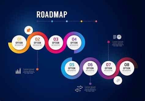 Infographics roadmap Concept Design options banner. 3428674 Vector Art at Vecteezy