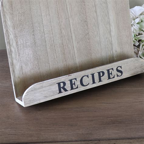 Country Kitchen Wooden Recipe Book Holder