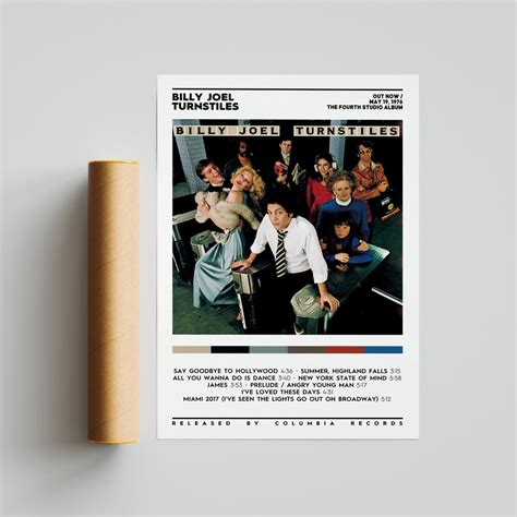 Billy Joel Turnstiles Album Poster / Album Cover Poster / - Etsy