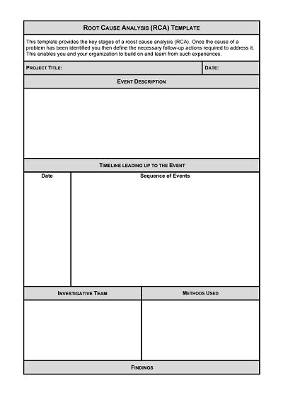 Failure Analysis Report Template (2) - TEMPLATES EXAMPLE | TEMPLATES ...