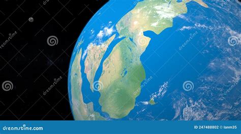 Ancient Pannotia Continent in Earth Planet Stock Illustration - Illustration of globe, gondwana ...