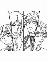 Characters Black Butler coloring Page sketch template