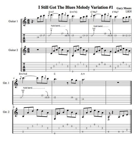 Blues Guitar Lesson: Gary Moore's "Still Got the Blues" | Blues guitar lessons, Guitar tabs and ...