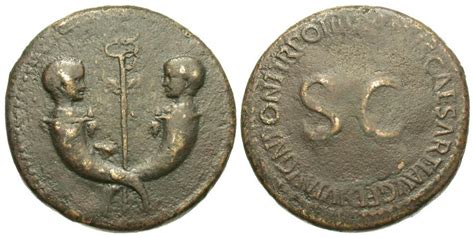 Drusus. Æ Sestertius. Tiberius Gemellus & Germanicus Gemellus.