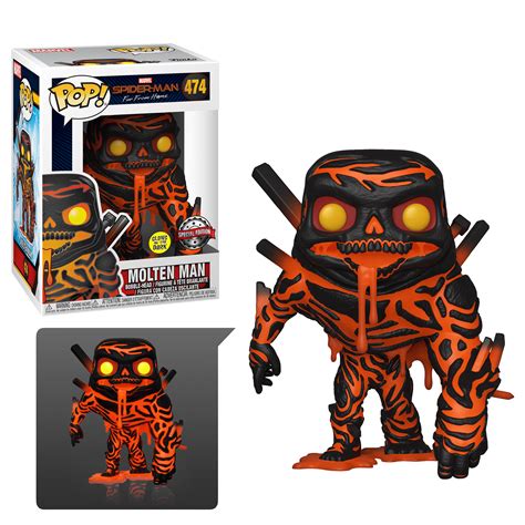 💥 Funko Pop! Molten Man (Glow) 【 Spiderman Movies