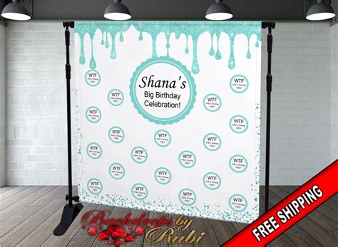 Step and Repeat Birthday Backdrop Birthday Backdrop WTF - Etsy