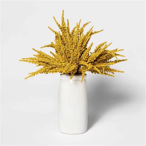 Artificial Goldenrod Arrangement in Ceramic Pot | Best Fall Decor From ...