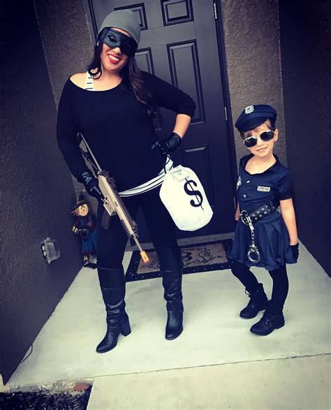 Mother-daughter Halloween Costume. Cops and Robbers | Daughter halloween costumes, Mom halloween ...