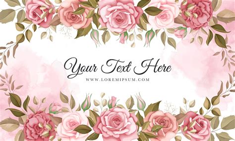 Premium Vector | Elegant floral background with romantic roses