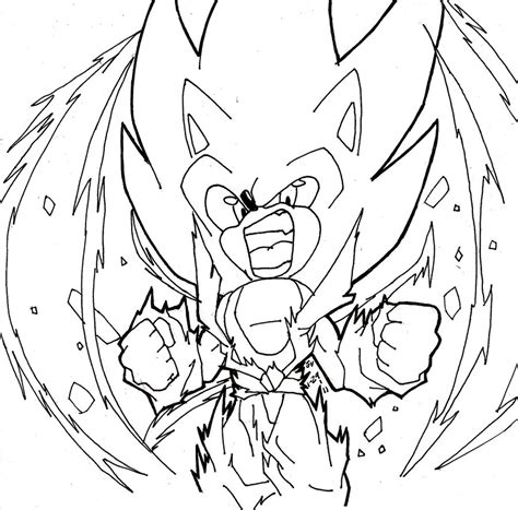 Dibujos de Súper Sonic para Colorear para Colorear, Pintar e Imprimir - Dibujos-Online.Com