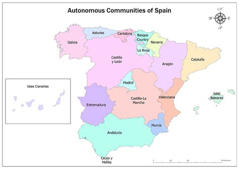 Autonomous Communities of Spain/Regions of Spain | Mappr