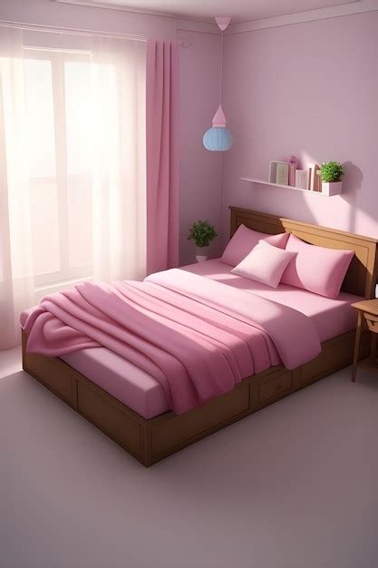 Premium AI Image | Isometric design of a bedroom