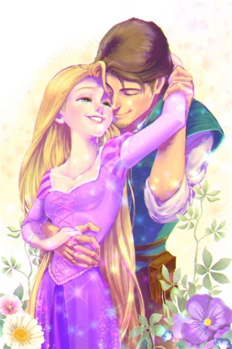 Rapunzel and Flynn Fan Art! They're so adorable! #disney #fanart #disneyfanart | Gambar