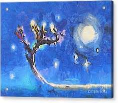 Starry Tree Painting by Pixel Chimp