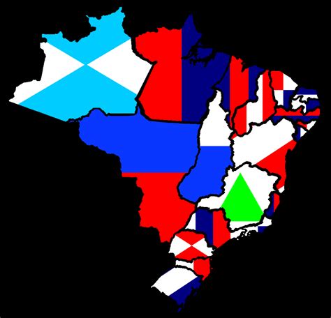 Flag map of the Brazilian empire with its states. (Google translate: Mapa da bandeira do império ...