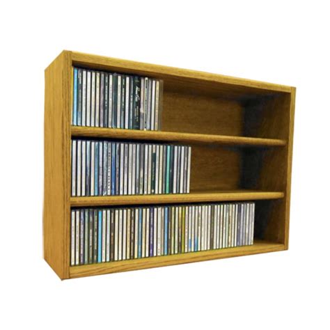 Wood Shed Solid Oak CD Storage Rack 186 CD Capacity TWS-303-2