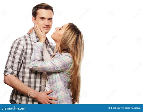 Lovely Happy Couple Hugging Stock Image - Image of male, caucasian ...