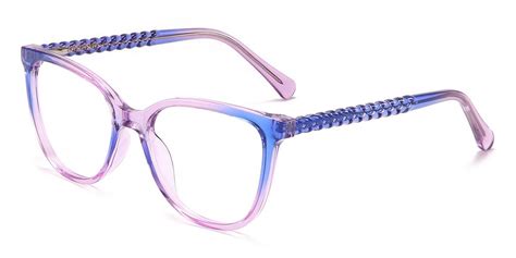 Dallas - Square Blue Glasses for Women - Lensmart