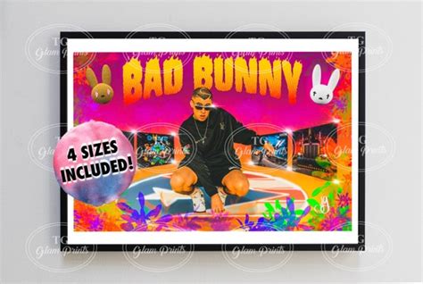 Bad Bunny Wall Poster | Etsy