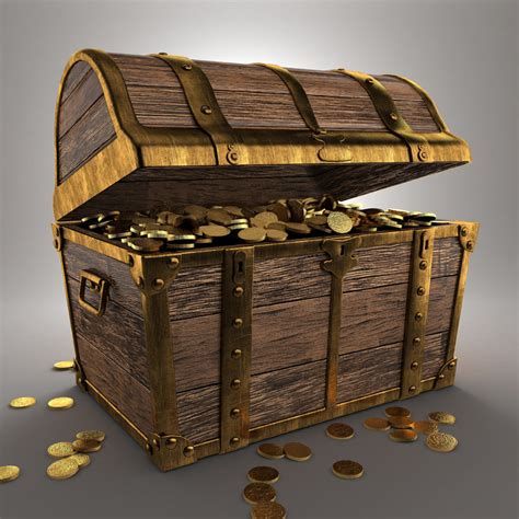 3d pirate treasure chest model