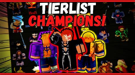 Ranking Every Single Champion In Anime Fighting Simulator! | Champions ...