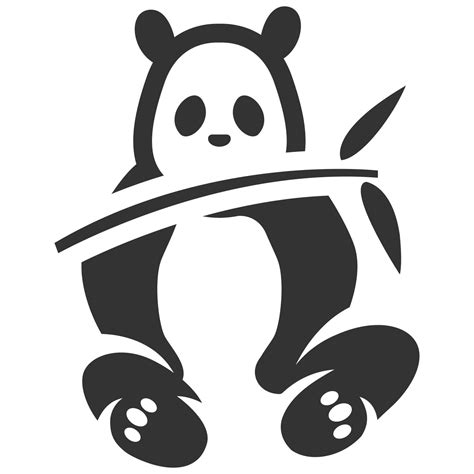 Black and white icon panda 14160650 Vector Art at Vecteezy